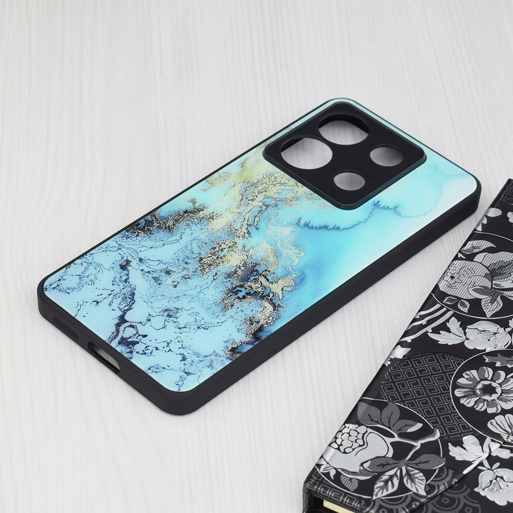 Husa de protectie Techsuit Glaze Series compatibila cu Xiaomi Redmi Poco C65, acoperire spate, Blue Ocean