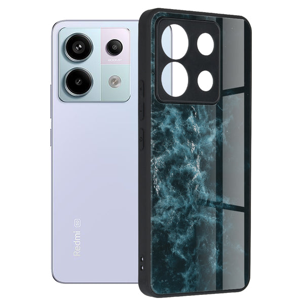 Husa de protectie Techsuit Glaze Series compatibila cu Xiaomi Redmi Note 13 Pro 5G, acoperire spate, Blue Nebula