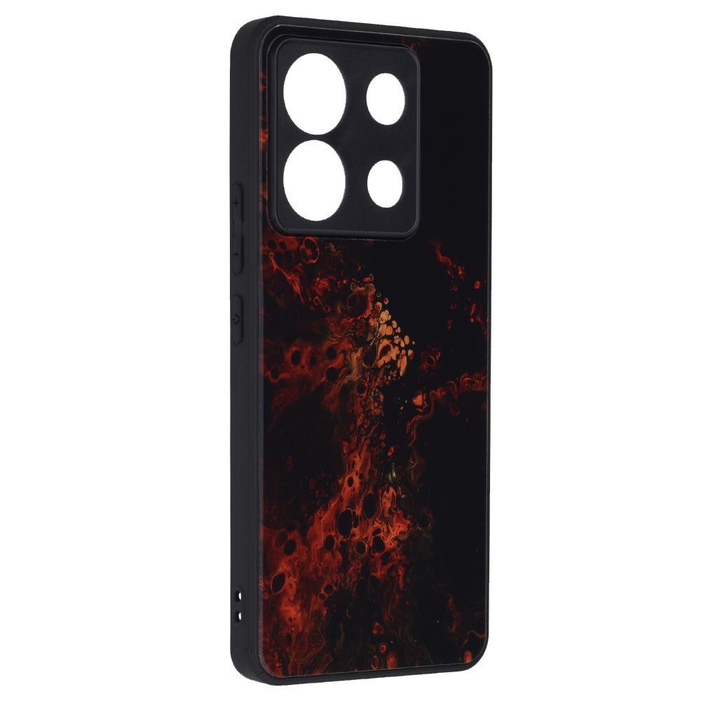 Husa de protectie Techsuit Glaze Series compatibila cu Xiaomi Redmi Note 13 Pro Plus 5G, acoperire spate, Fiery Ocean