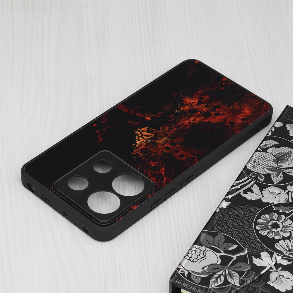 Husa de protectie Techsuit Glaze Series compatibila cu Xiaomi Redmi Note 13 Pro Plus 5G, acoperire spate, Fiery Ocean