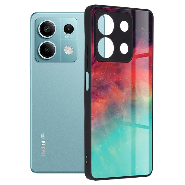 Husa de protectie Techsuit Glaze Series compatibila cu Xiaomi Redmi Note 13 5G, acoperire spate, Fiery Ocean