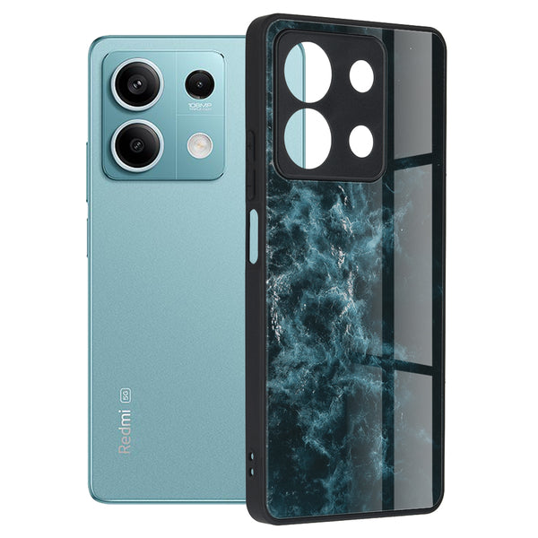 Husa de protectie Techsuit Glaze Series compatibila cu Xiaomi Redmi Note 13 5G, acoperire spate, Blue Nebula