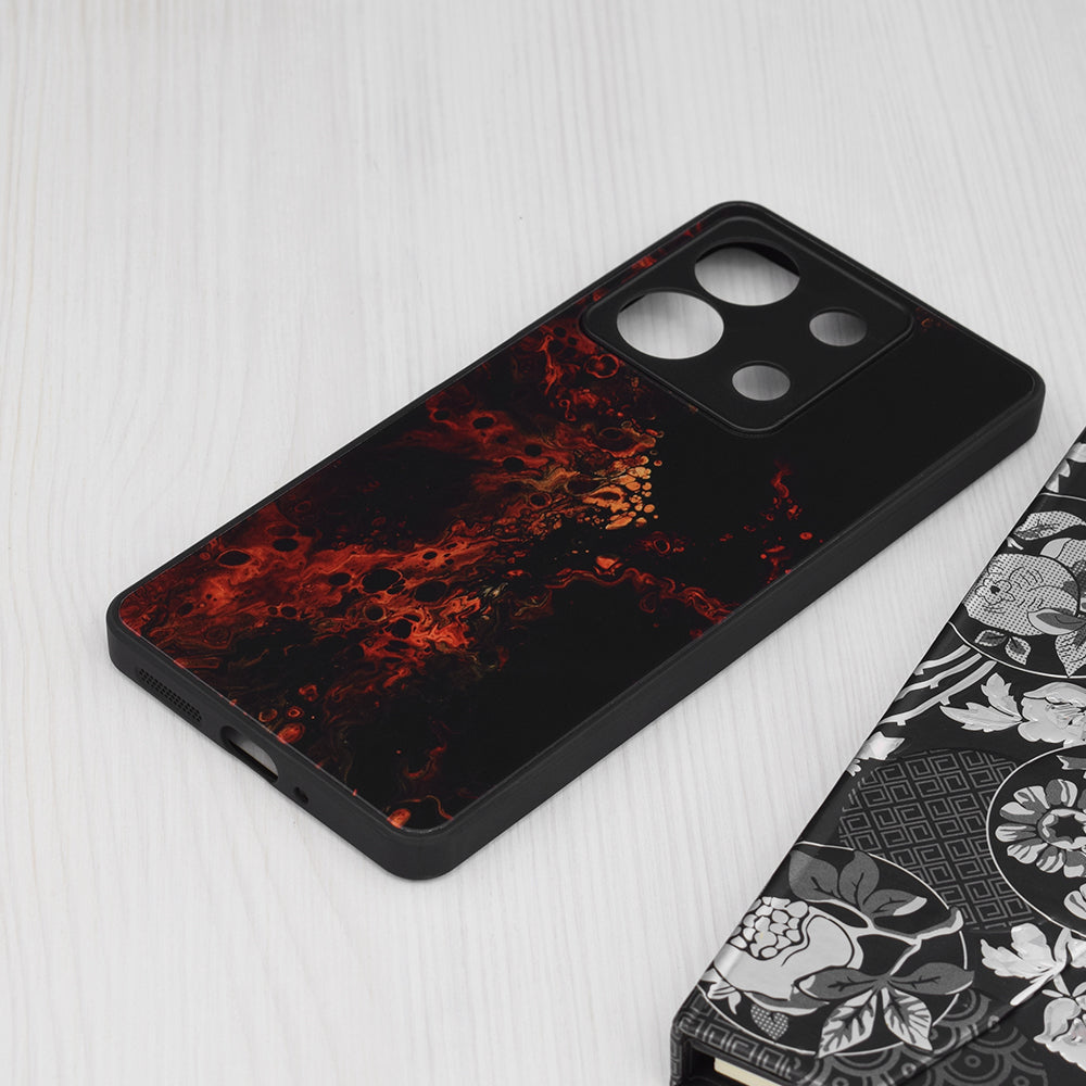 Husa de protectie Techsuit Glaze Series compatibila cu Xiaomi Redmi Note 13 Pro 5G, acoperire spate, Fiery Ocean