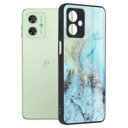 Husa de protectie Techsuit Glaze Series compatibila cu Motorola Moto G54, acoperire spate, Blue Ocean
