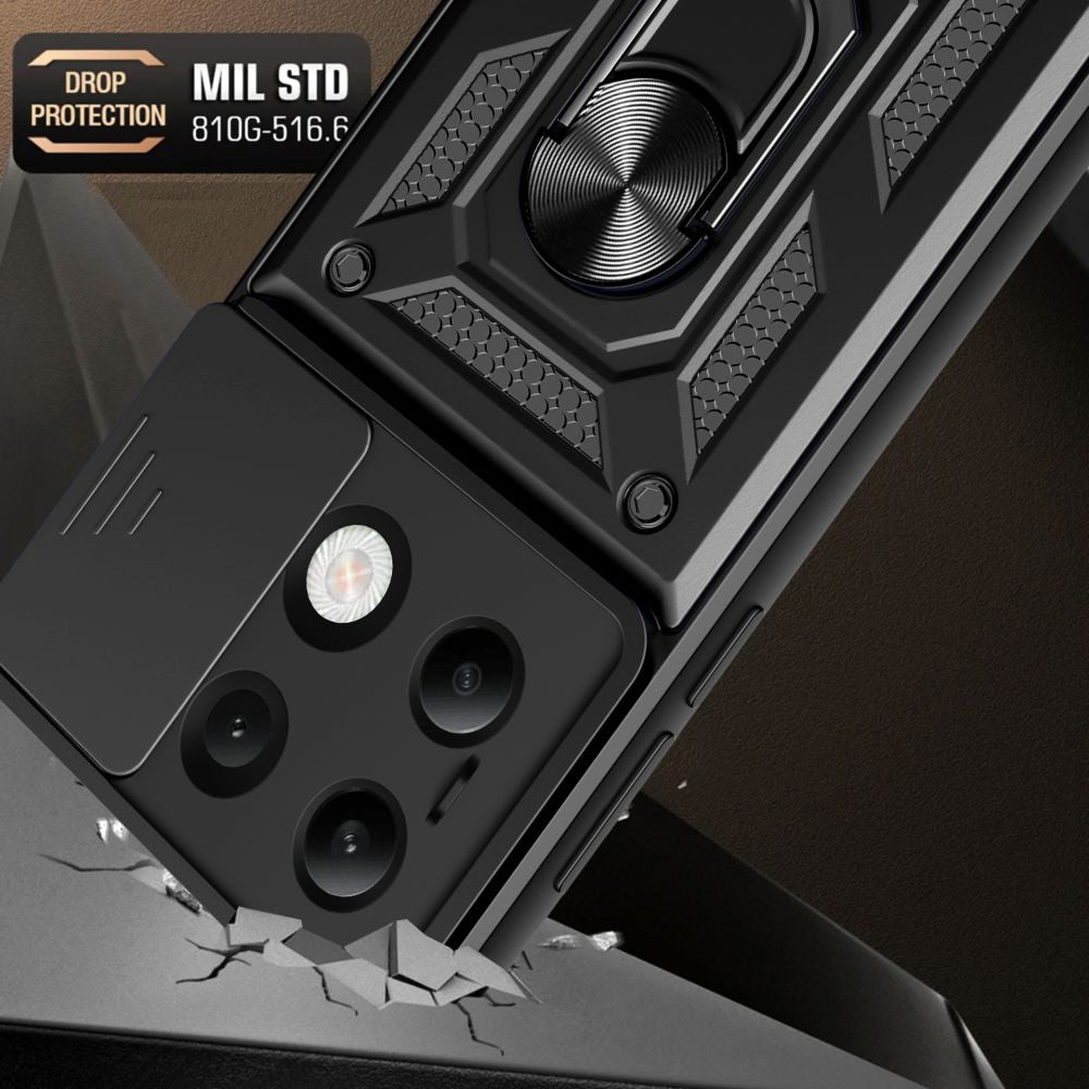 Husa de protectie Techsuit CamShield Series compatibila cu Xiaomi Redmi Note 13 4G, acoperire spate, negru