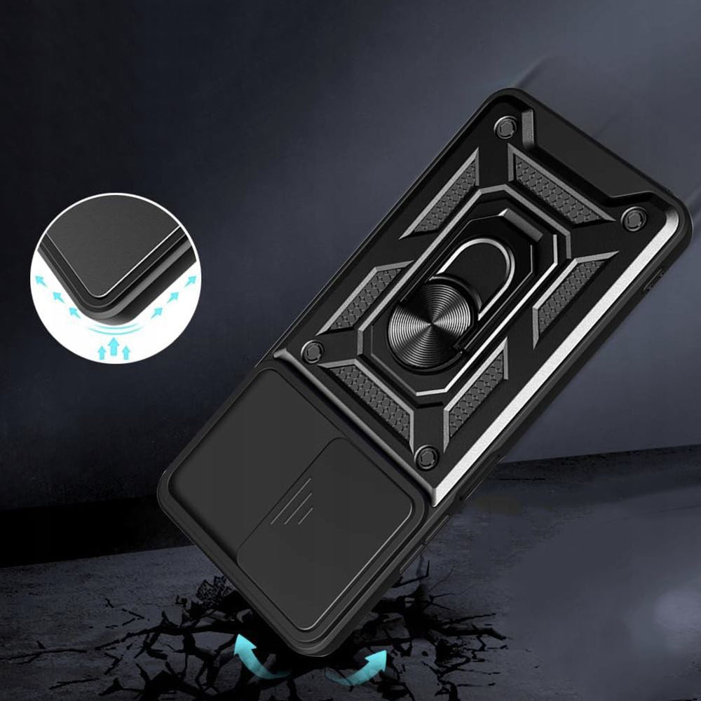 Husa de protectie Techsuit CamShield Series compatibila cu Realme C67 4G, acoperire spate, negru