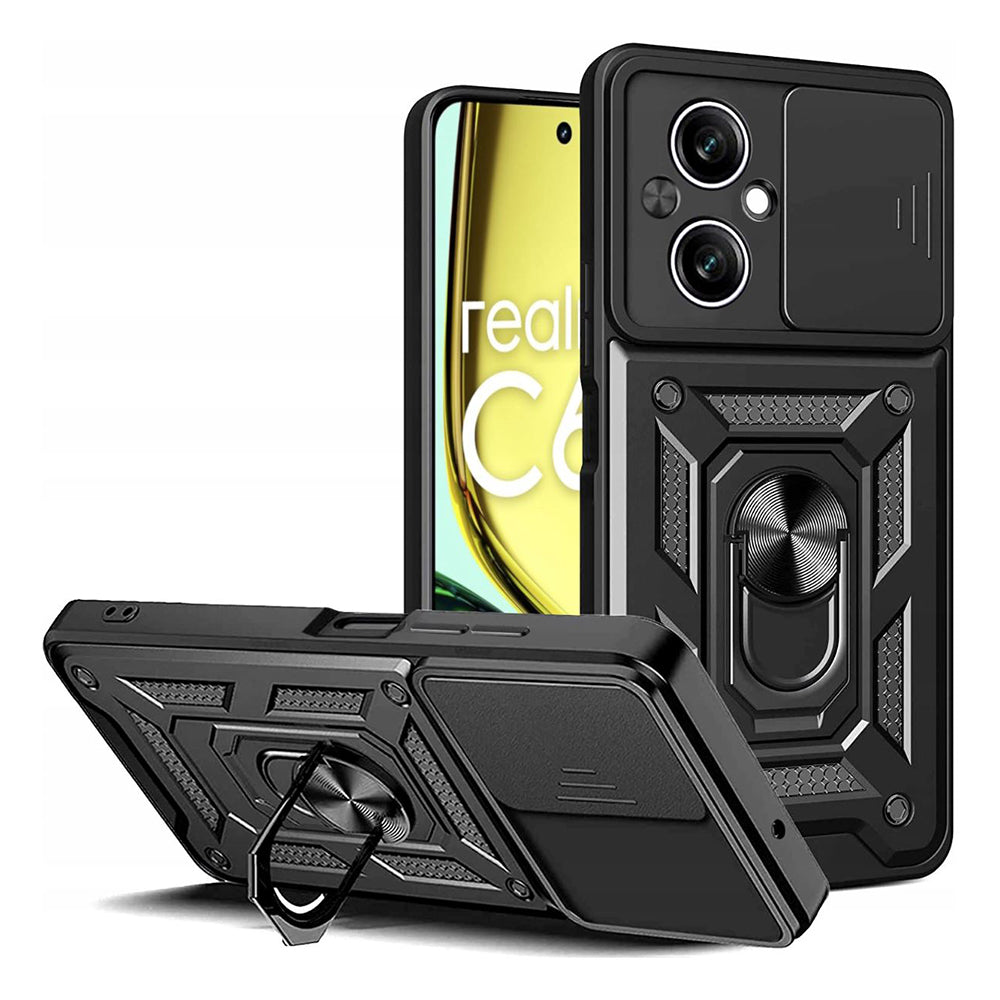 Husa de protectie Techsuit CamShield Series compatibila cu Realme C67 4G, acoperire spate, negru