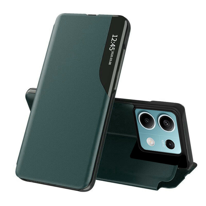 Husa de protectie Techsuit eFold Series compatibila cu Xiaomi Redmi Note 9 Pro, acoperire spate, negru