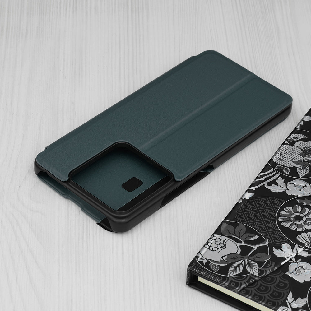 Husa de protectie Techsuit eFold Series compatibila cu Xiaomi Redmi Note 9 Pro, acoperire spate, negru