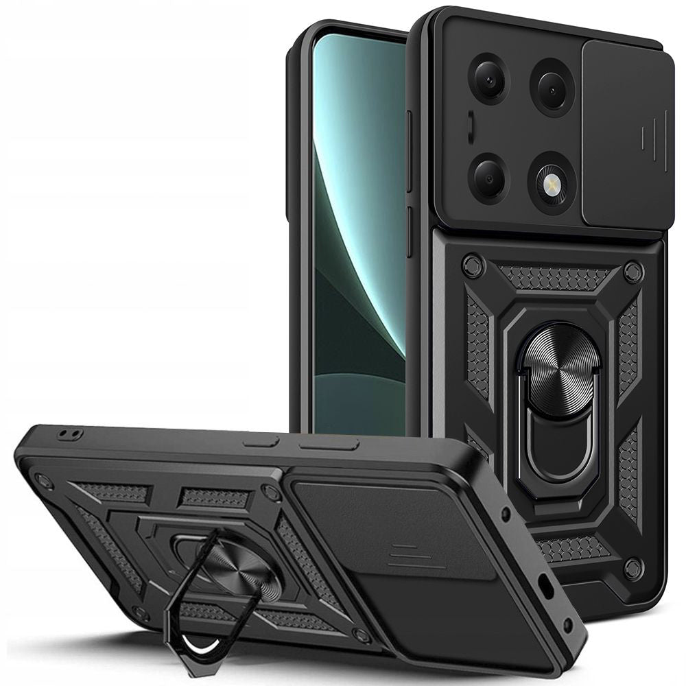 Husa de protectie Techsuit CamShield Series compatibila cu Xiaomi Redmi Note 13 Pro 4G, acoperire spate, negru