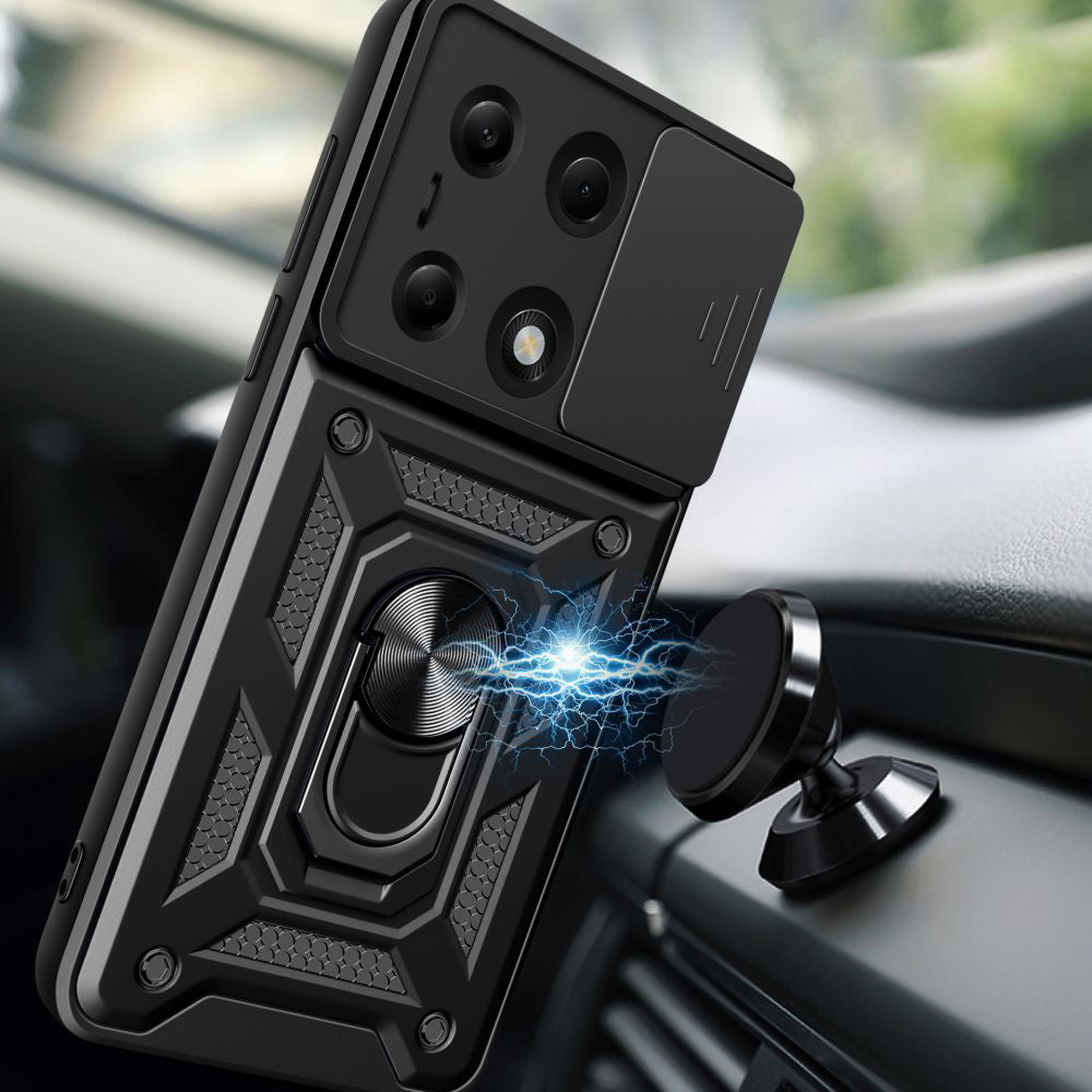 Husa de protectie Techsuit CamShield Series compatibila cu Xiaomi Redmi Note 13 Pro 4G, acoperire spate, negru
