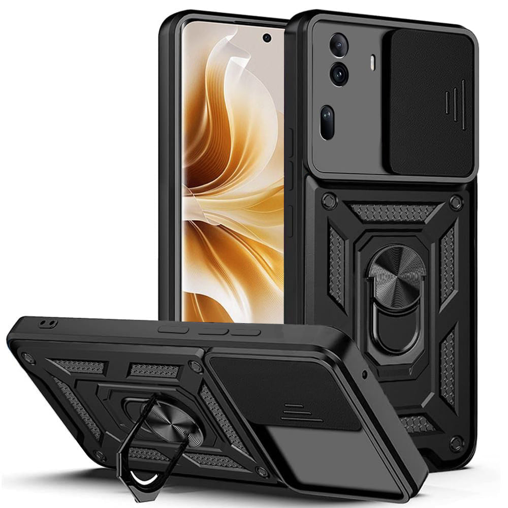 Husa de protectie Techsuit CamShield Series compatibila cu Oppo Reno11 Pro, acoperire spate, negru