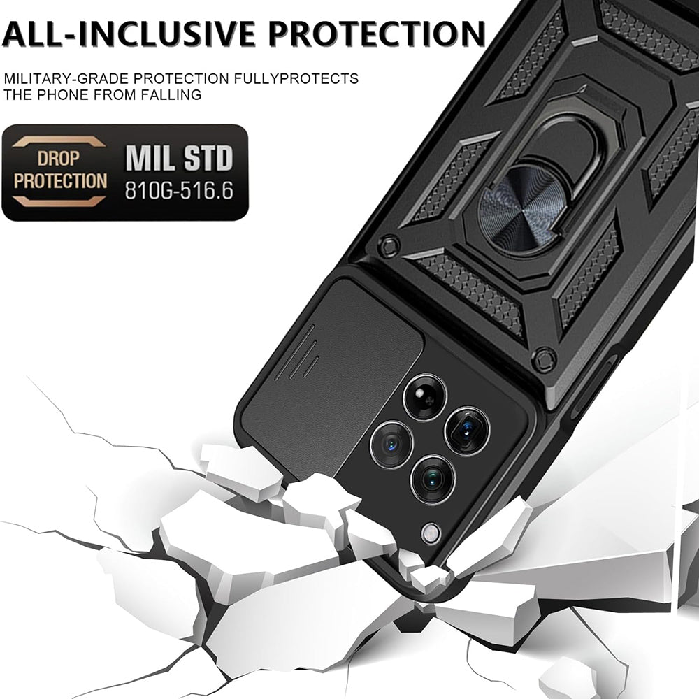 Husa de protectie Techsuit CamShield Series compatibila cu OnePlus 12R, acoperire spate, negru