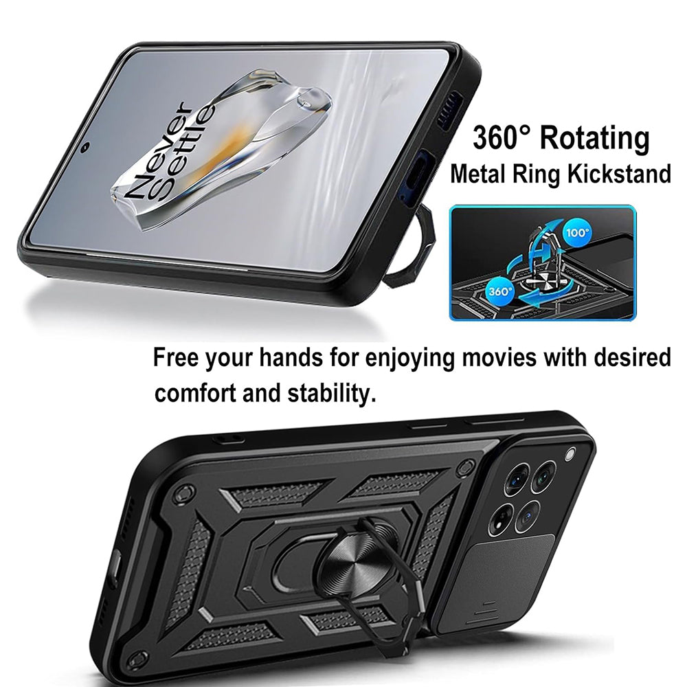 Husa de protectie Techsuit CamShield Series compatibila cu OnePlus 12R, acoperire spate, negru