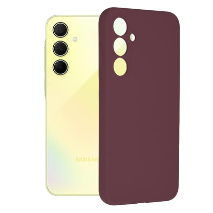 Husa de protectie Techsuit Soft Edge Silicone compatibila cu Samsung Galaxy A35 5G, acoperire spate, visiniu