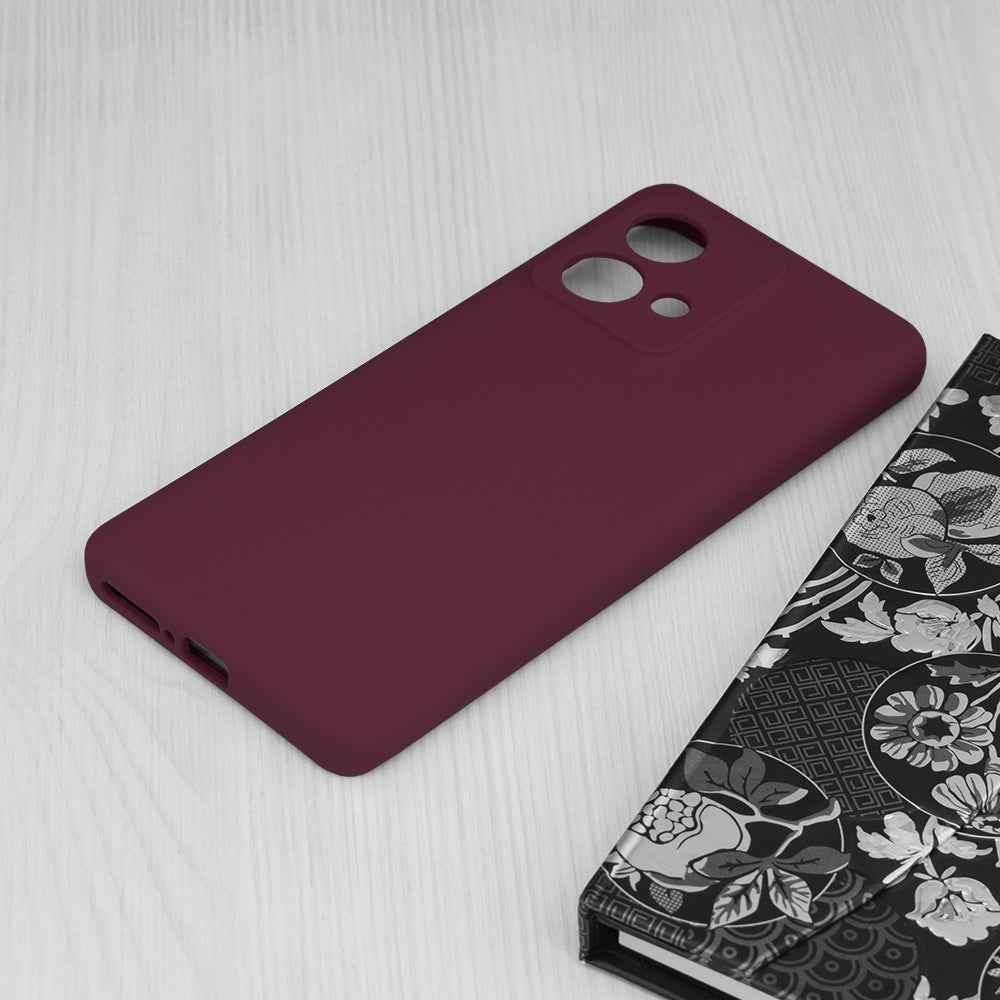 Husa de protectie Techsuit Soft Edge Silicone compatibila cu Motorola Edge 40 Neo, acoperire spate, visiniu