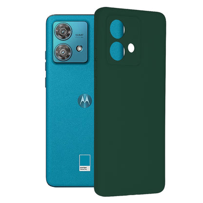 Husa de protectie Techsuit Soft Edge Silicone compatibila cu Motorola Edge 40 Neo, acoperire spate, verde inchis