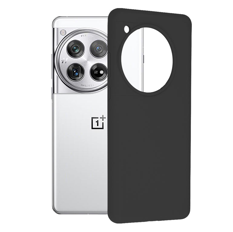 Husa de protectie Techsuit Soft Edge Silicone compatibila cu OnePlus 12, acoperire spate, negru
