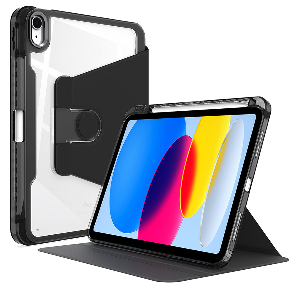 Husa de protectie pentru tableta Techsuit Crystal Vision compatibila cu iPhone iPad 10 (2022) 10.9, Policarbonat TPU, negru