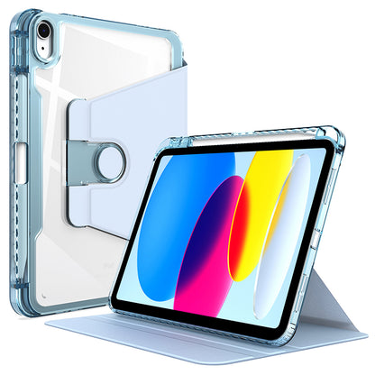 Husa de protectie pentru tableta Techsuit Crystal Vision compatibila cu iPhone iPad 10 (2022) 10.9, Policarbonat TPU, bleu