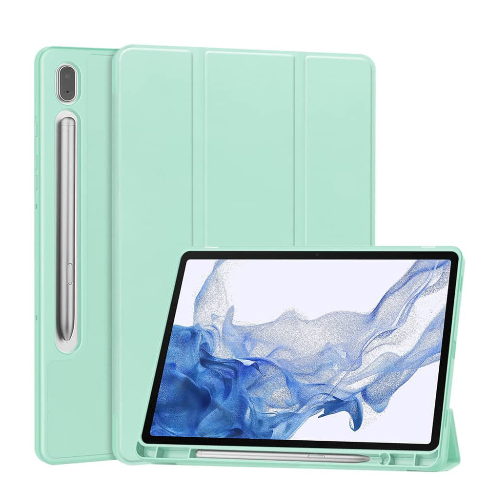 Husa de protectie pentru tableta Techsuit Flex Trifold compatibila cu Xiaomi Redmi Pad Pro, verde deschis, TPU