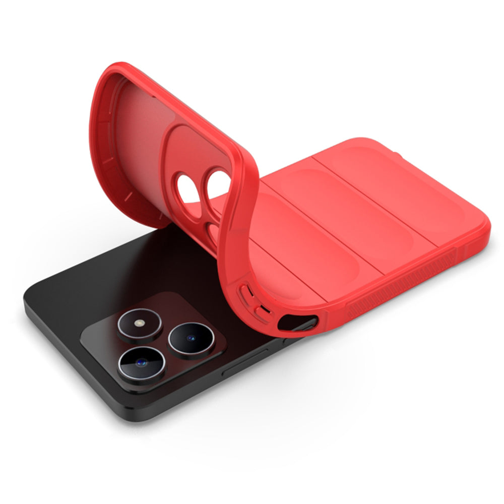 Husa de protectie Techsuit Magic Shield compatibila cu Realme C53, acoperire spate, visiniu