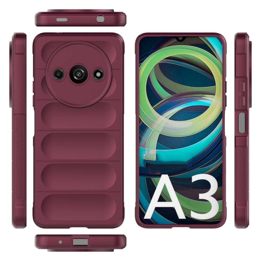 Husa de protectie Techsuit Magic Shield compatibila cu Xiaomi Redmi A3, acoperire spate, visiniu