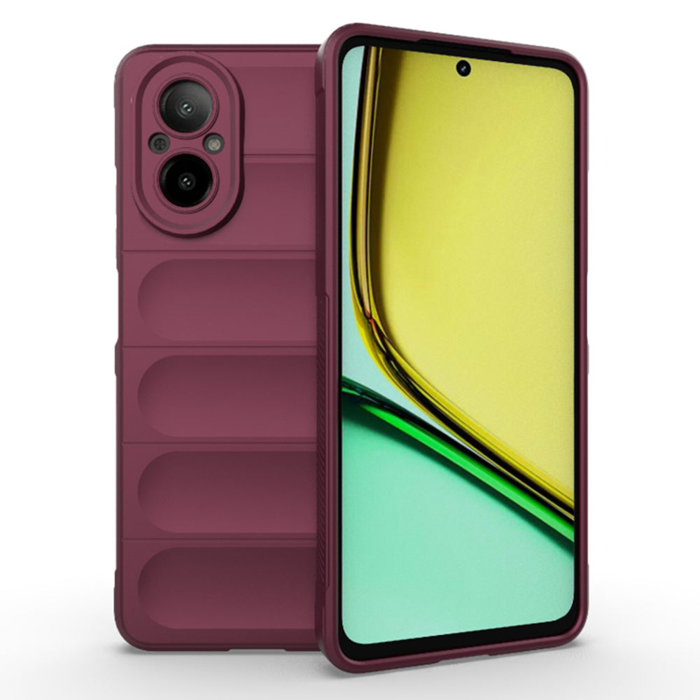 Husa de protectie Techsuit Magic Shield compatibila cu Realme C67 4G, acoperire spate, visiniu