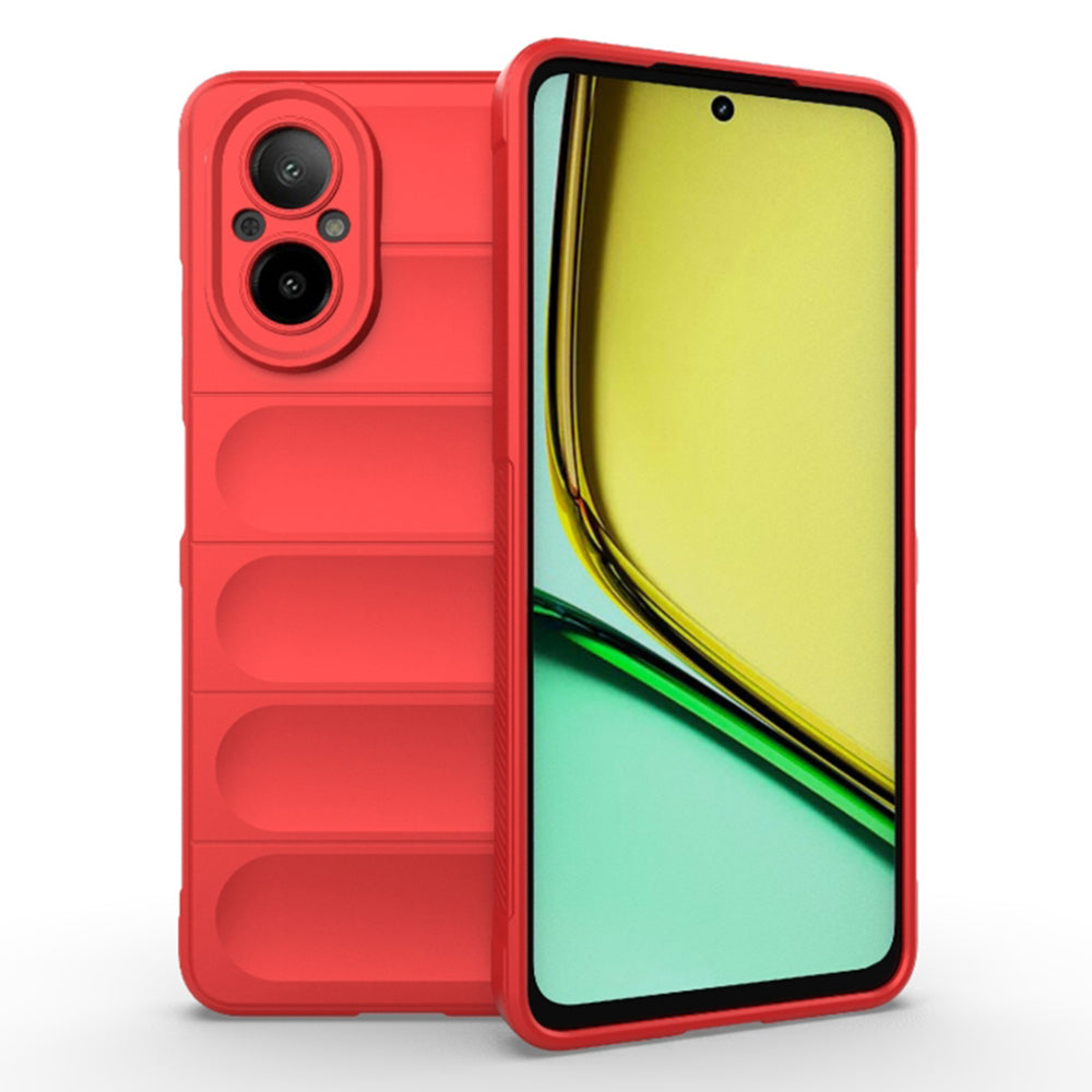 Husa de protectie Techsuit Magic Shield compatibila cu Realme C67 4G, acoperire spate, rosu