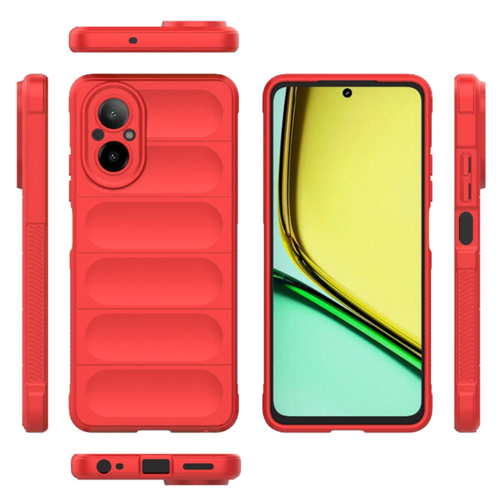 Husa de protectie Techsuit Magic Shield compatibila cu Realme C67 4G, acoperire spate, rosu