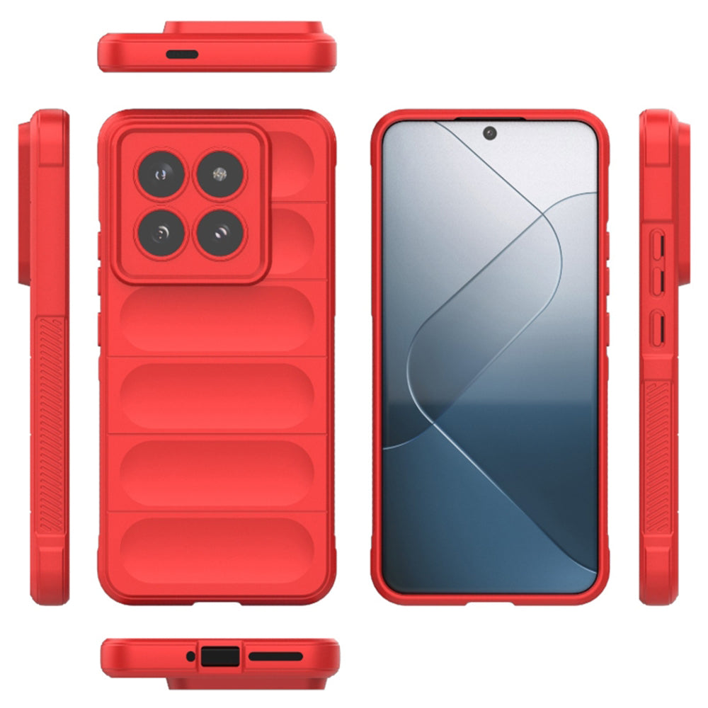 Husa de protectie Techsuit Magic Shield compatibila cu Xiaomi 14 Pro, acoperire spate, rosu