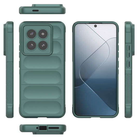 Husa de protectie Techsuit Magic Shield compatibila cu Xiaomi 14 Pro, acoperire spate, verde