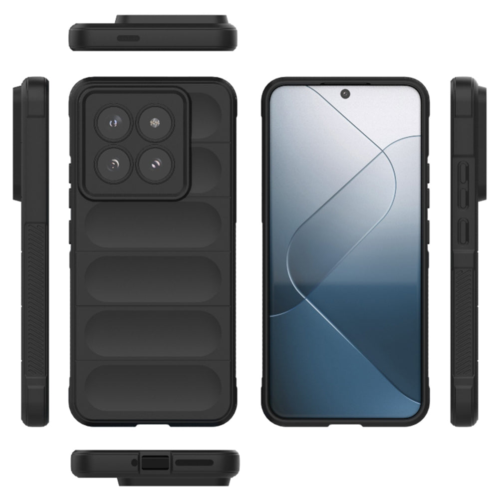 Husa de protectie Techsuit Magic Shield compatibila cu Xiaomi 14 Pro, acoperire spate, negru