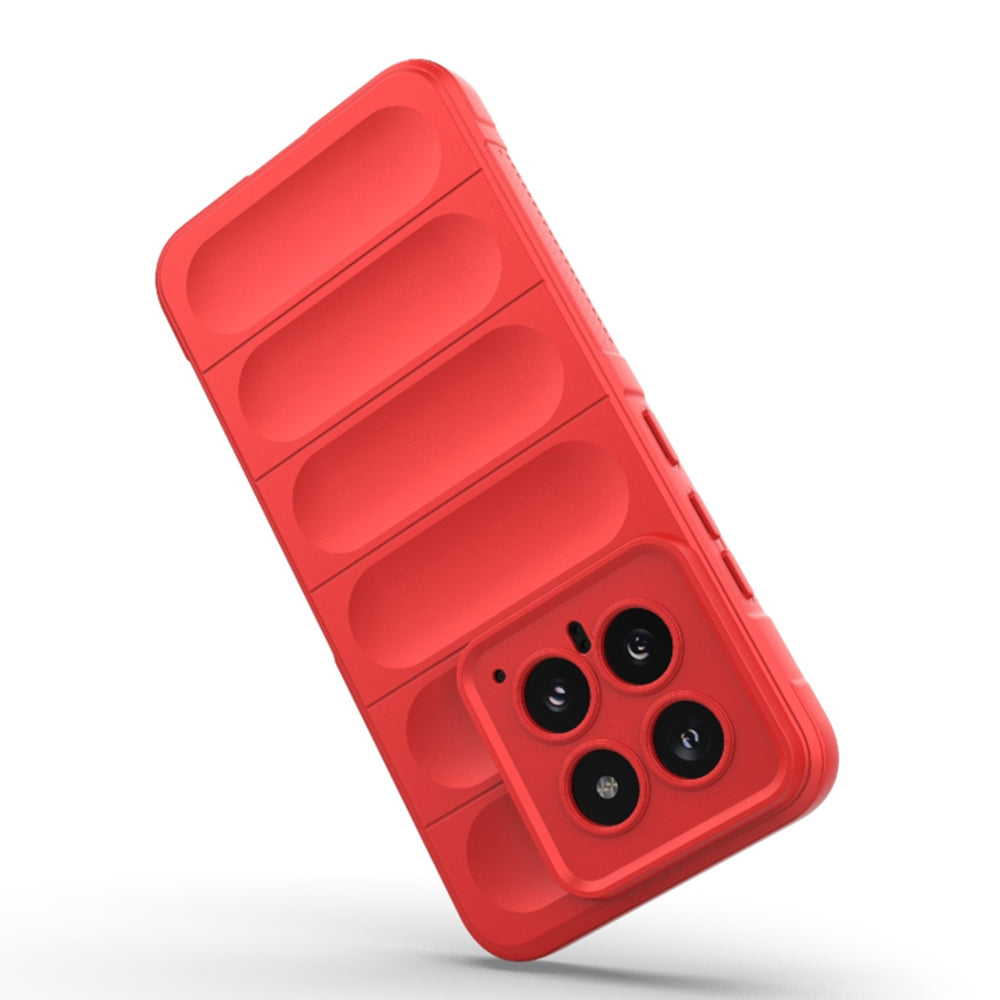 Husa de protectie Techsuit Magic Shield compatibila cu Xiaomi 14, acoperire spate, visiniu