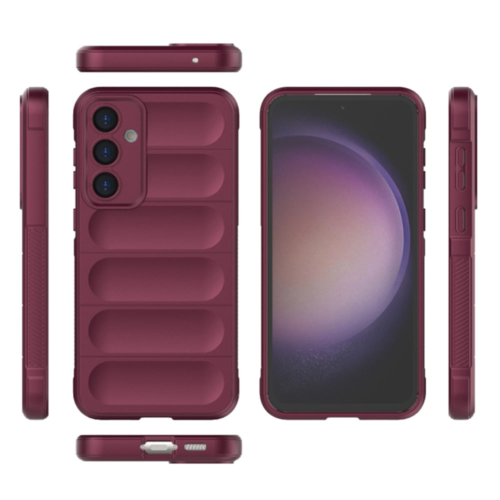 Husa de protectie Techsuit Magic Shield compatibila cu Samsung Galaxy S23 FE, acoperire spate, visiniu