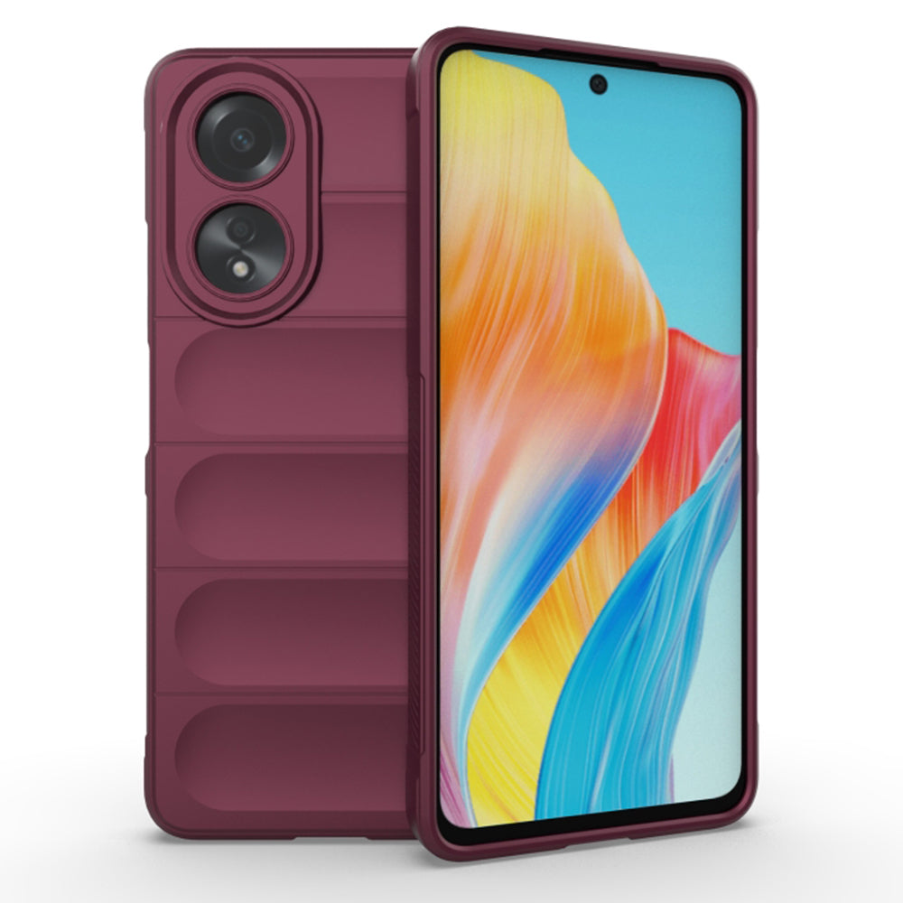 Husa de protectie Techsuit Magic Shield compatibila cu Oppo A58 4G, acoperire spate, visiniu
