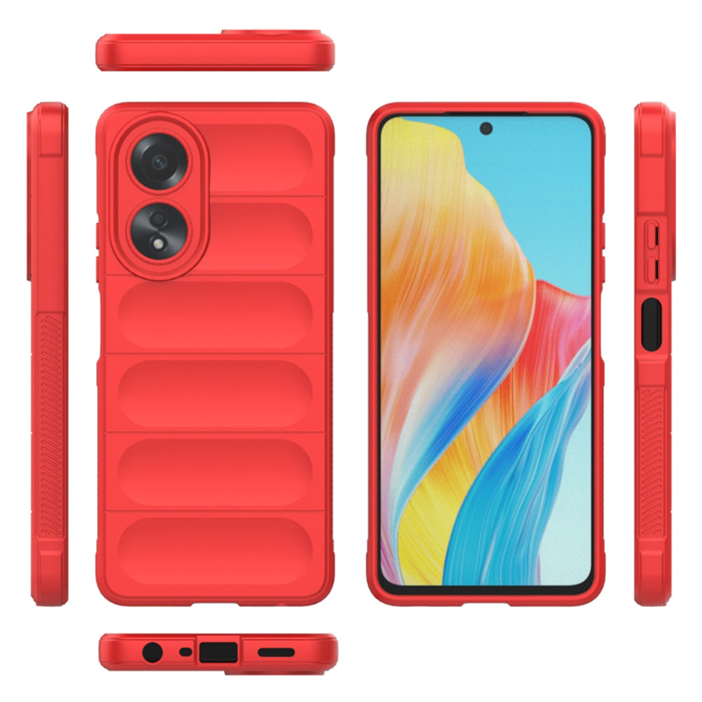 Husa de protectie Techsuit Magic Shield compatibila cu Oppo A58 4G, acoperire spate, rosu