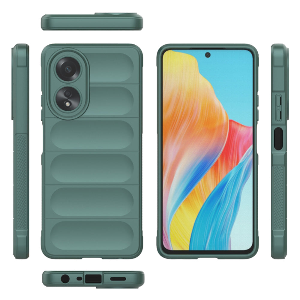 Husa de protectie Techsuit Magic Shield compatibila cu Oppo A58 4G, acoperire spate, verde