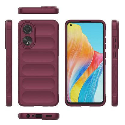 Husa de protectie Techsuit Magic Shield compatibila cu Oppo A78 4G, acoperire spate, visiniu