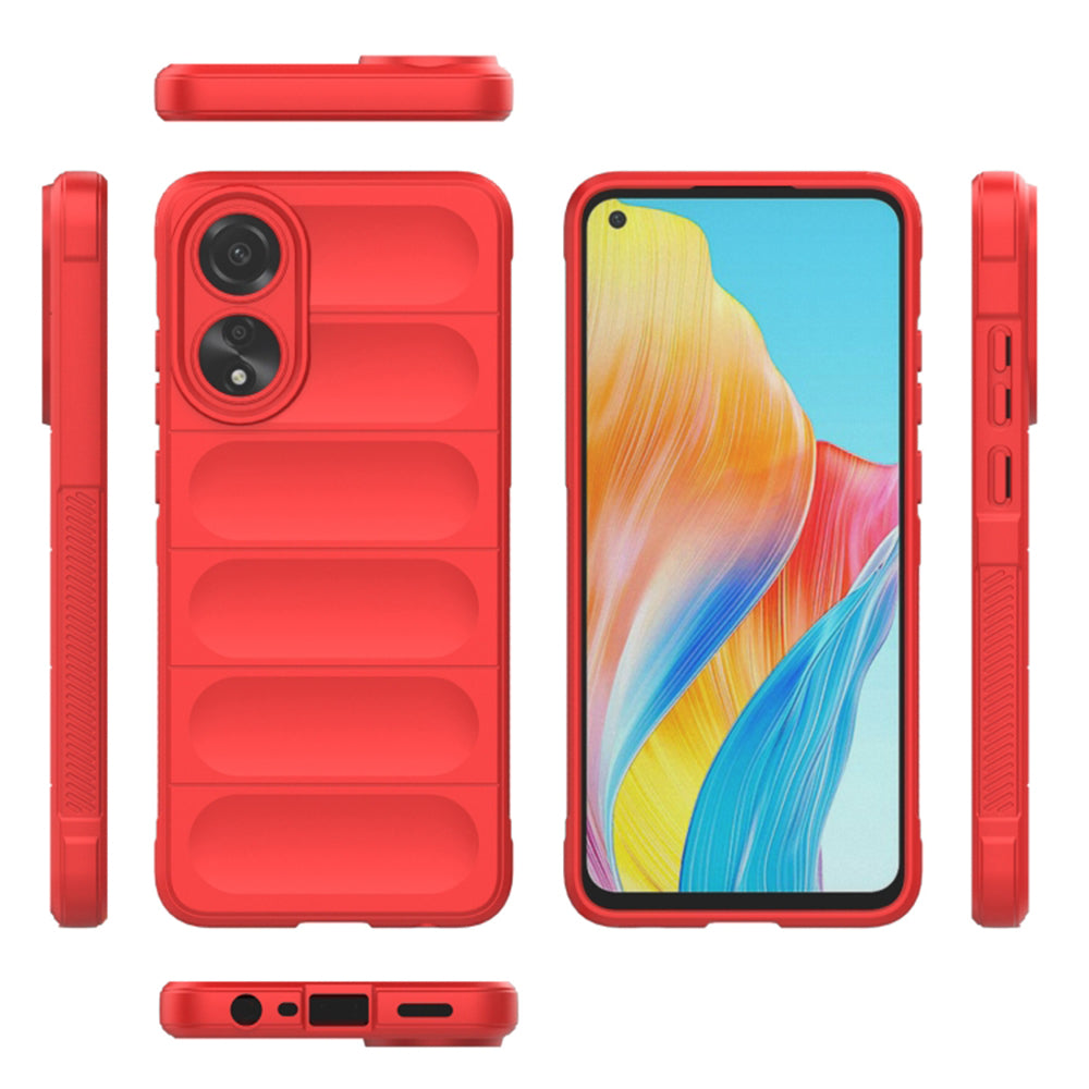 Husa de protectie Techsuit Magic Shield compatibila cu Oppo A78 4G, acoperire spate, rosu