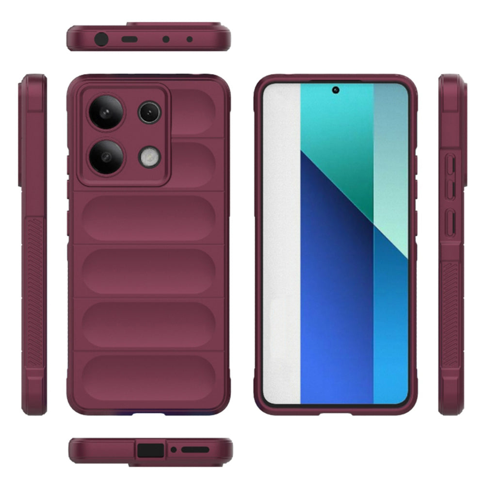 Husa de protectie Techsuit Magic Shield compatibila cu Xiaomi Redmi Note 13 4G, acoperire spate, visiniu
