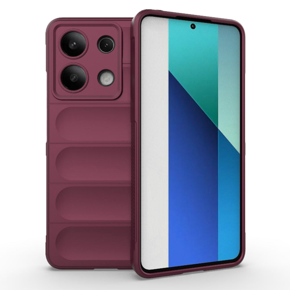 Husa de protectie Techsuit Magic Shield compatibila cu Xiaomi Redmi Note 13 4G, acoperire spate, visiniu
