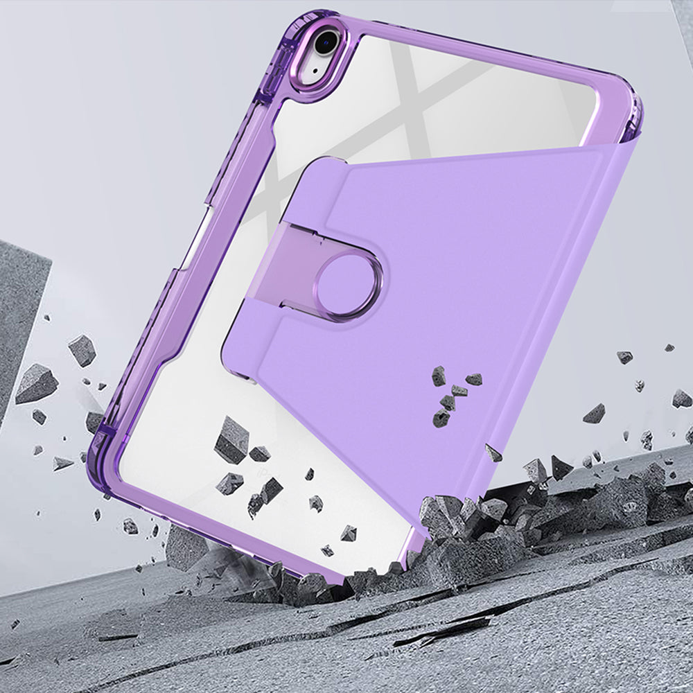 Husa de protectie pentru tableta Techsuit Crystal Vision compatibila cu iPhone iPad 10 (2022) 10.9, Policarbonat TPU, mov