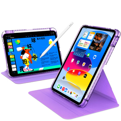 Husa de protectie pentru tableta Techsuit Crystal Vision compatibila cu iPhone iPad 10 (2022) 10.9, Policarbonat TPU, mov