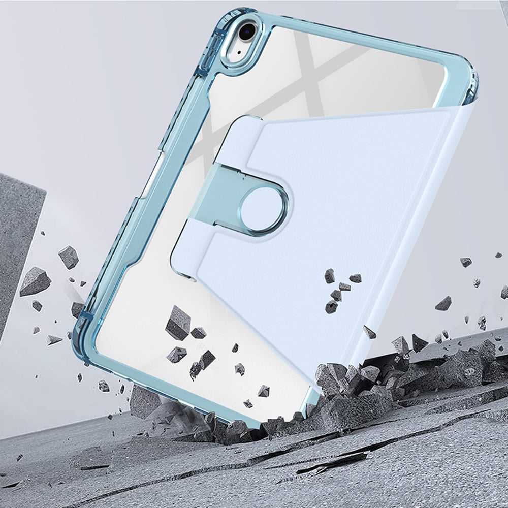 Husa de protectie pentru tableta Techsuit Crystal Vision compatibila cu iPhone iPad 10 (2022) 10.9, Policarbonat TPU, bleu