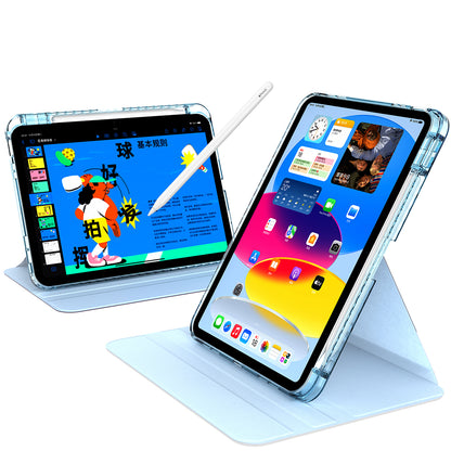 Husa de protectie pentru tableta Techsuit Crystal Vision compatibila cu iPhone iPad 10 (2022) 10.9, Policarbonat TPU, bleu