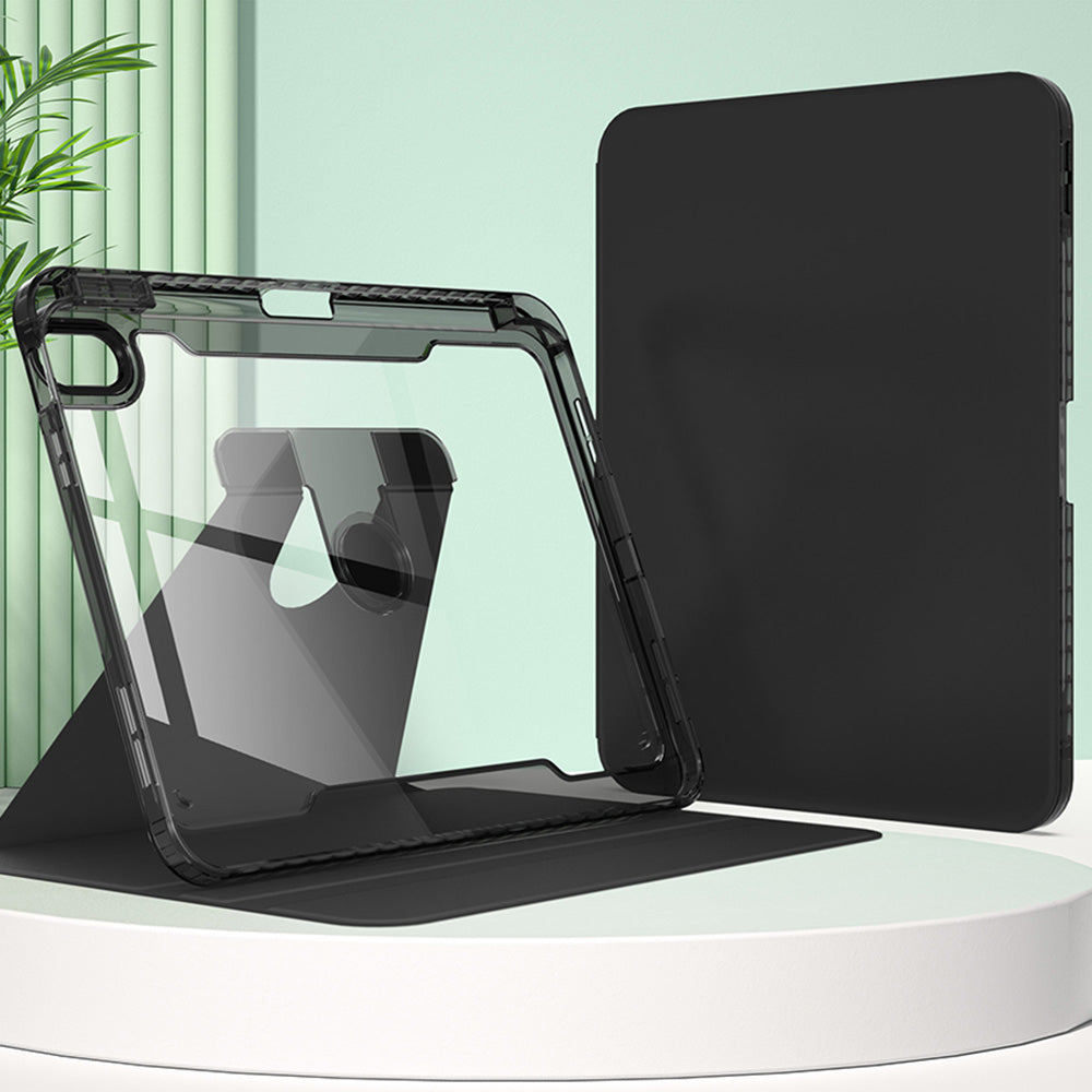 Husa de protectie pentru tableta Techsuit Crystal Vision compatibila cu iPhone iPad 10 (2022) 10.9, Policarbonat TPU, negru
