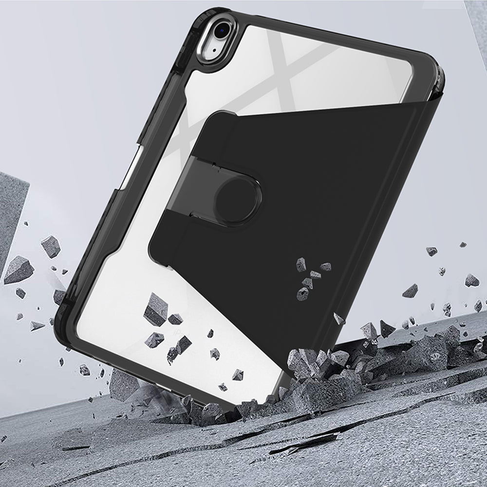 Husa de protectie pentru tableta Techsuit Crystal Vision compatibila cu iPhone iPad 10 (2022) 10.9, Policarbonat TPU, negru