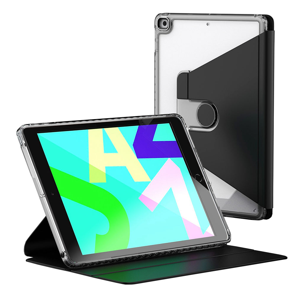 Husa de protectie pentru tableta Techsuit Crystal Vision compatibila cu iPhone iPad 10.2 (2020), Policarbonat TPU, negru