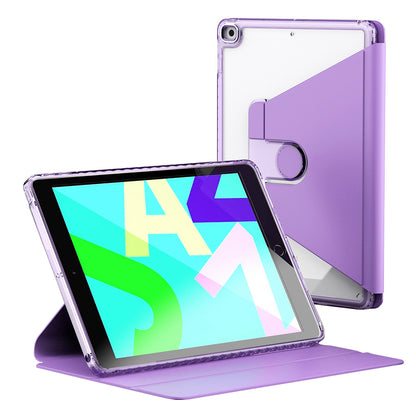 Husa de protectie pentru tableta Techsuit Crystal Vision compatibila cu iPhone iPad 10.2 (2019), Policarbonat TPU, mov